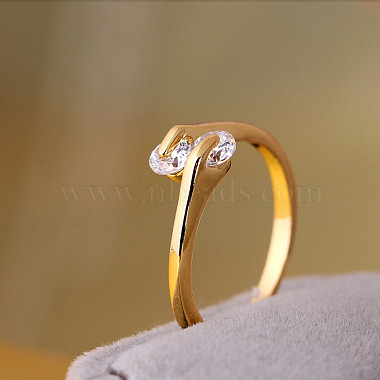 Real 18K Gold Plated Brass Cubic Zirconia Cuff Rings(RJEW-EE0001-024C)-3