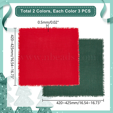 6Pcs 2 Colors Square Cotton Table Runner(DIY-GA0007-08)-2