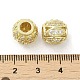 Rack Plating Brass Micro Pave Cubic Zirconia European Beads(KK-F866-08G)-3