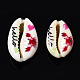 Printed Natural Cowrie Shell Beads(SSHEL-N032-32)-2