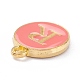 Golden Plated Alloy Enamel Charms(X-ENAM-Q437-11R)-2