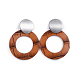 PU Leather Dangle Stud Earrings(EJEW-JE03294-03)-1