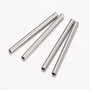 304 Stainless Steel Tube Beads, Stainless Steel Color, 20x1.5mm, Hole: 1mm(STAS-G071-34P)