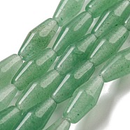 Natural Green Aventurine Beads Strands, Bicone, 14~15x6mm, Hole: 1mm, about 25~26pcs/strand, 14.57~15.16''(37~38.5cm)(G-A223-A02-01)