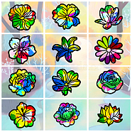 Suncatcher Craft Set, for Kids Window Paint Art Painting, Flower Pattern, 19.9~21x7.6~21cm, about 12pcs/set(DIY-WH0342-020)