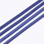 Faux Suede Cord, Faux Suede Lace, Royal Blue, 2.5~2.8x1.5mm, about 1.09 yards(1m)/strand(LW-R023-2.8mm-08)