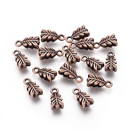 Tibetan Style Pendant Bails, Lead Free, Nickel Free and cadmium free, Red Copper, 14mm long, 6.5mm wide, 4.5mm thick, hole: 2mm(X-RLF11056Y-NF)