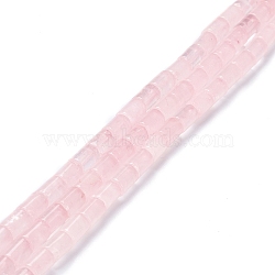 Natural Rose Quartz Beads Strands, Column, 10x7mm, Hole: 0.9mm, about 38pcs/strand, 15.43''~15.55''(39.2~39.5cm)(G-K337-03)