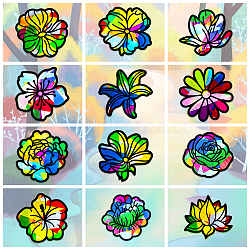 Suncatcher Craft Set, for Kids Window Paint Art Painting, Flower Pattern, 19.9~21x7.6~21cm, about 12pcs/set(DIY-WH0342-020)