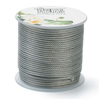 Polyester Braided Cords, for Jewelry Making Beading Crafting, Light Steel Blue, 1.5mm, about 21.87 yards(20m)/roll