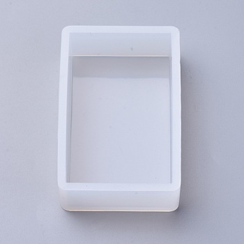 Silicone Molds, Resin Casting Molds, For UV Resin, Epoxy Resin Jewelry Making, Cuboid, White, 87x57x27mm, Inner Size: 80x50mm