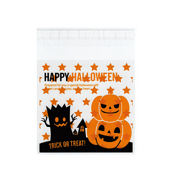 Rectangle OPP Cellophane Bags for Halloween, Colorful, 13.2x9.9cm, Unilateral Thickness: 0.035mm, Inner Measure: 9.7x9.9cm, about 95~100pcs/bag