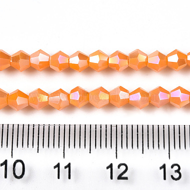 Opaque Solid Color Electroplate Glass Beads Strands(EGLA-A039-P4mm-B04)-4