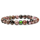 Natural Rhodonite Round Beaded Stretch Bracelets(ZO4749-6)-1