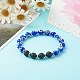 Handmade Evil Eye Lampwork Beaded Stretch Bracelets(BJEW-JB06466-01)-5