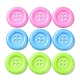 craspire 30個 3 色のプラスチックボタン(BUTT-CP0001-02)-1