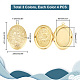 Pandahall Elite 12pcs 3 couleurs pendentifs médaillon en laiton(FIND-PH0010-32)-2