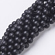 Natural Black Agate Beads Strands(X-G-D543-6mm)-1