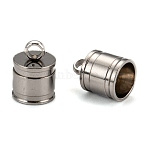 Tarnish Resistant 304 Stainless Steel Cord Ends, Stainless Steel Color, 11x7mm, Hole: 3mm, Inner Diameter: 6mm(X-STAS-E020-2)