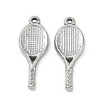 304 Stainless Steel Pendants, Tennis Racket Charms, Stainless Steel Color, 26x10x3mm, Hole: 1.2mm(SA-CBAAC28-18P)