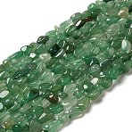 Natural Green Aventurine Beads Strands, Nuggets, 8~14x6~8x4~8mm, Hole: 1mm, about 46~48pcs/strand, 39~39.5cm(G-I351-B06)