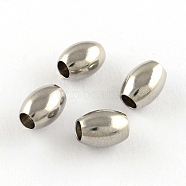 201 Stainless Steel Beads, Barrel, Stainless Steel Color, 6.5x5x5mm, Hole: 2~2.5mm(STAS-S040-01)