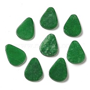 Dyed Natural Malaysia Jade Cabochons, Teardrop, Green, 16x12x2mm(G-Q192-04)