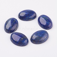 Natural Lapis Lazuli Flat Back Cabochons, Dyed, Oval, 30x22x7~8mm(G-G741-22x30mm-15)