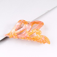 Hair Claw Clip, PVC Ponytail Hair Clip for Girls Women, Orange, 43x93x42mm(WG30343-01)