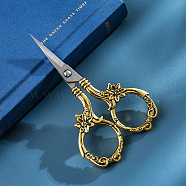 Retro Stainless Steel Scissors, Embroidery Scissors, Sewing Scissors, Antique Golden, 90x53mm(SENE-PW0004-04C)
