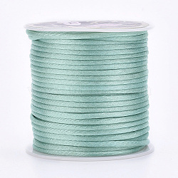Nylon Thread, Rattail Satin Cord, Pale Green, 1mm, about 87.48 yards(80m)/roll(LW-K001-1mm-94)