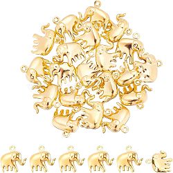 20Pcs 304 Stainless Steel Charms, Elephant, Golden, 14.3x15x5.2mm, Hole: 1mm(STAS-UN0028-84)