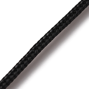 Braided Nylon Thread, Nylon String for Jewelry Beading Making, Black, 2mm, about 109.36 Yards(100m)/Bundle