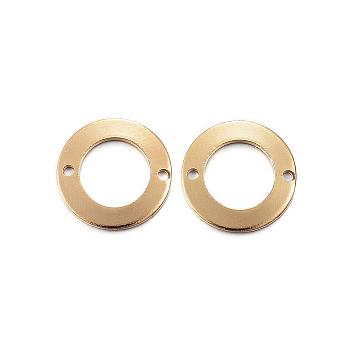 Ion Plating(IP) 304 Stainless Steel Links connectors, Circle, Golden, 13x1mm, Hole: 1mm