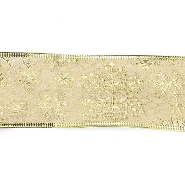 Snowflake Pattern Cotton Ribbon(DIY-P012-01B-02)-2