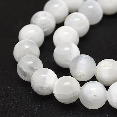 Brins de perles de sélénite naturelles(G-O201A-02B)-3