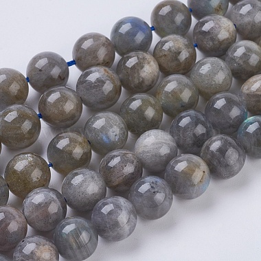 Gray Round Labradorite Beads