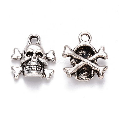 Antique Silver Skull Alloy Charms