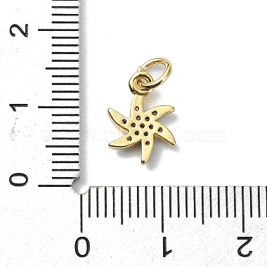 Brass Micro Pave Clear Cubic Zirconia Charms(KK-H475-59G-10)-3