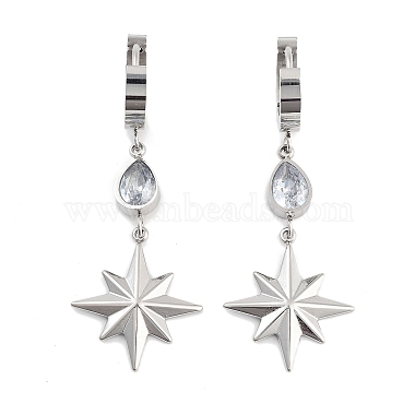 Clear Star 304 Stainless Steel Earrings