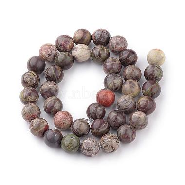Natural Flower Agate Beads Strands(G-Q462-10mm-34)-2