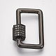 Brass Micro Pave Cubic Zirconia Screw Carabiner Lock Charms(ZIRC-S061-139)-3