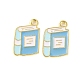 Golden Plated Alloy Enamel Pendants(X-ENAM-Z017-12G-01)-1