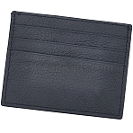 1Pc Cowhide Leather Band Card Name Card Holder, Rectangle, Black, 82x105x4.5mm(AJEW-CL0002-52B)