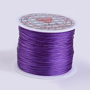 Flat Elastic Crystal String, Elastic Beading Thread, for Stretch Bracelet Making, Blue Violet, 0.5mm, about 49.21 yards(45m)/roll(X-EW-P002-0.5mm-A13)