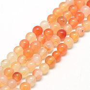 Natural Carnelian Beads Strands, Round, 4~4.5mm, Hole: 0.8mm, about 90~95pcs/strand, 15 inch(X-G-Q462-4mm-45)