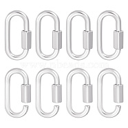 6Pcs Alloy Screw Carabiner Lock Charms, for Necklaces Making, Platinum, 43x23x9mm, Inner Diameter: 33.5x9.5mm(FIND-UN0003-31P)