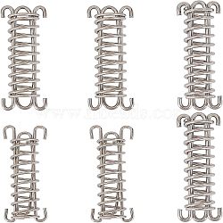 SUPERFINDINGS 6Pcs Stainless Steel Camping Tent Spring Buckle, Premium Swing Spring Awning Rope Tensioner, for Tarps Tents Wire Racks Camping Accessories, Stainless Steel Color, 106x34x24mm(AJEW-FH0001-47)