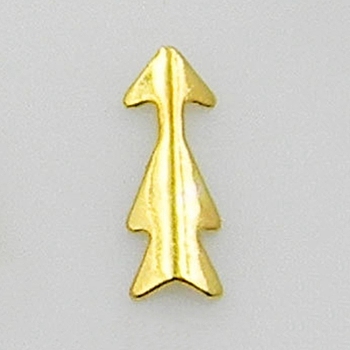 Alloy Cabochons, Nail Art Decoration Accessories for Women, Arrow, Golden, 6x2x0.5mm