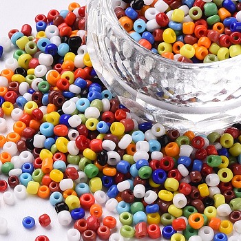 12/0 Glass Seed Beads, Opaque Colours Seed, Small Craft Beads for DIY Jewelry Making, Round, Round Hole, Mixed Color, 12/0, 2mm, Hole: 1mm, about 3333pcs/50g, 50g/bag, 18bags/2pounds